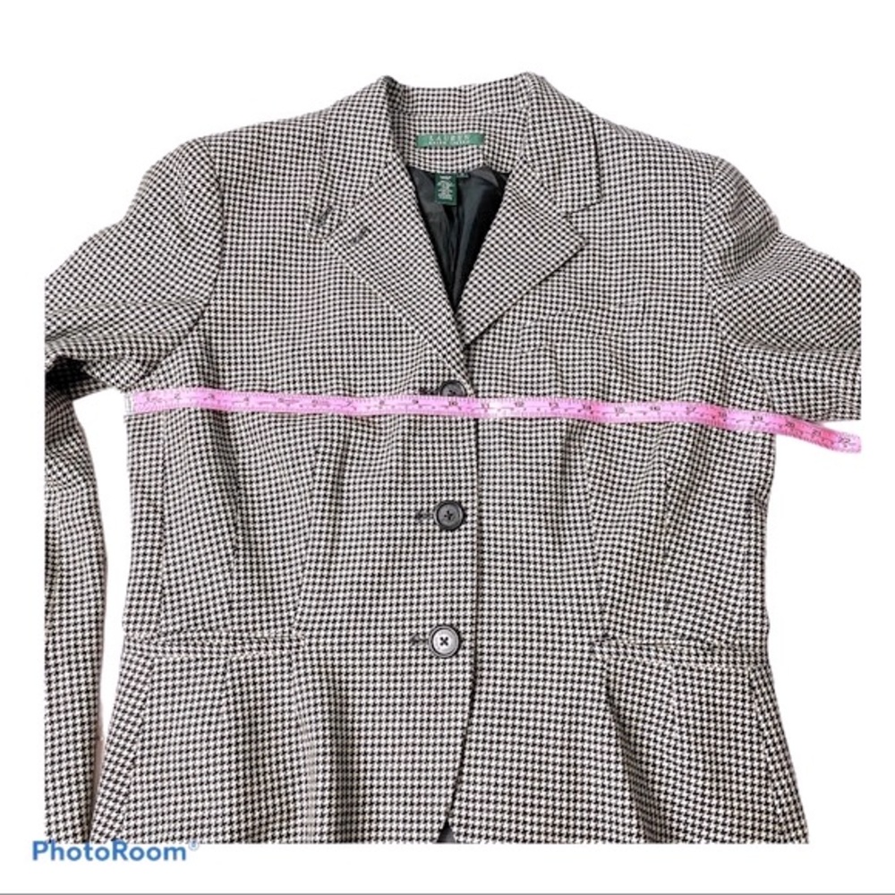 Lauren RL Houndstooth Blazer with pockets size 12 - Picture 3 of 5